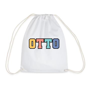 Name - Otto - Drawstring Bag - white - Front