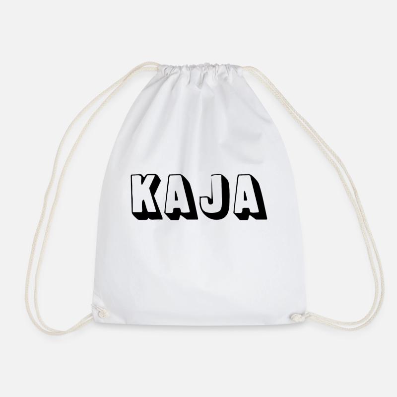 Name - Kaja - Turnbeutel - Weiß