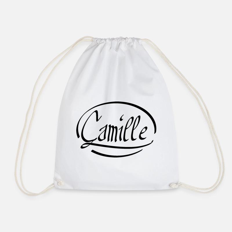 Camille - Drawstring Bag - white