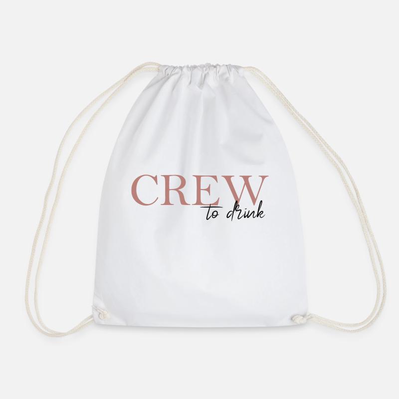 Crew to drink - Drawstring Bag - white