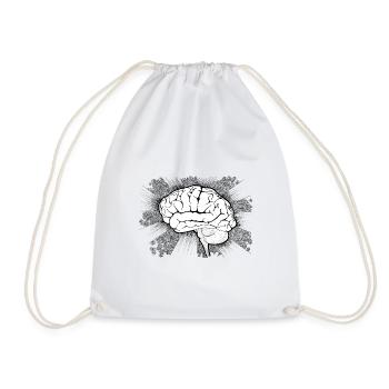 Conception de Doodle de fête foraine de cerveau - Sac de sport léger - blanc - Devant