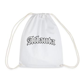 Atlanta logo: Gothic design with urban style - Drawstring Bag - white - Front