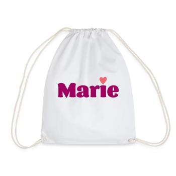 Marie avec cadeau de cœur - Sac de sport léger - blanc - Devant