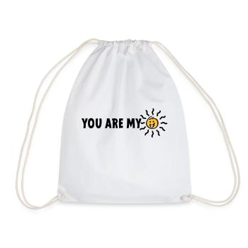 Slogan tu es mon rayon de soleil - Sac de sport léger - blanc - Devant