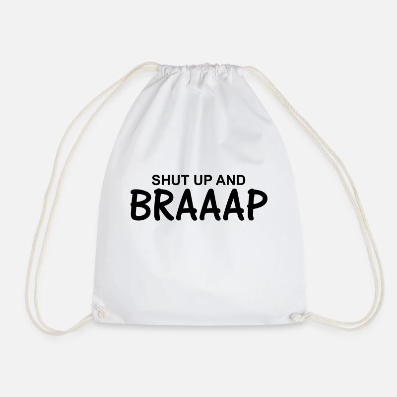Halt die Klappe und Braaap - Turnbeutel - Weiß