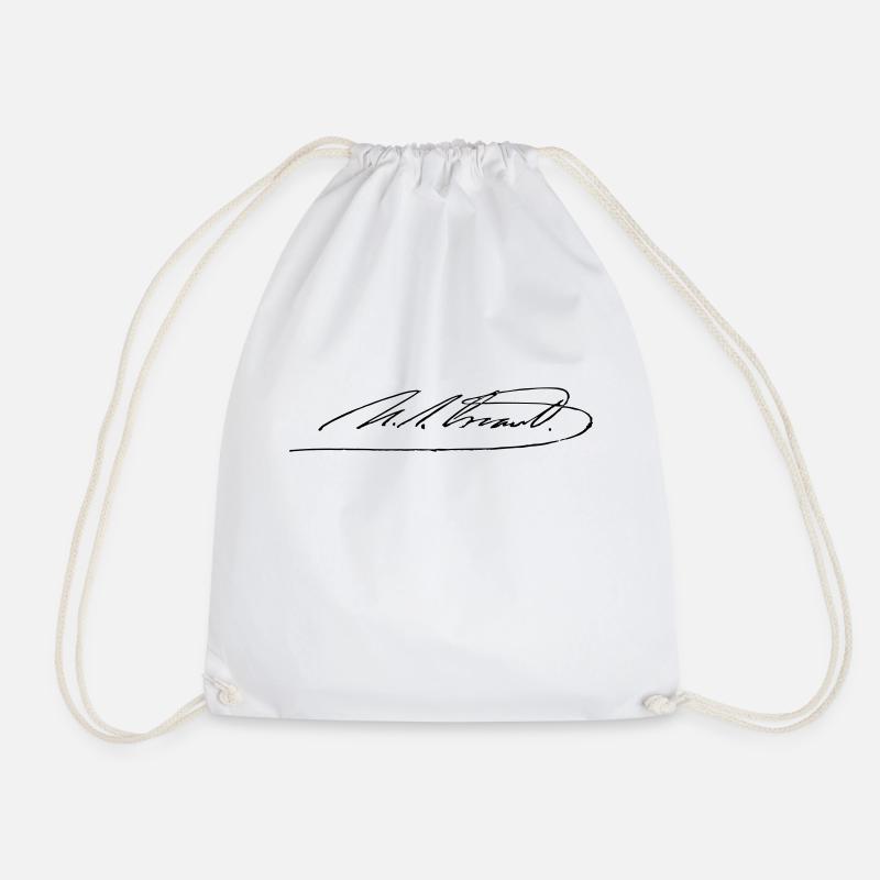 Ulysses S. Grant Signature - Drawstring Bag - white