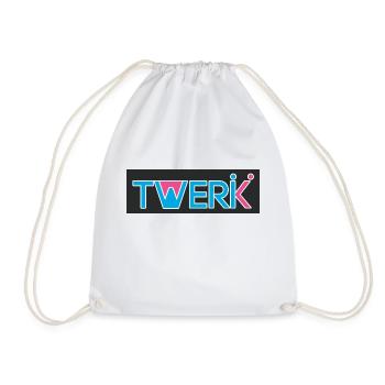 Logo TWERK avec W rempli de Rose - Sac de sport léger - blanc - Devant