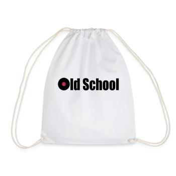 vinyl - Drawstring Bag - white - Front