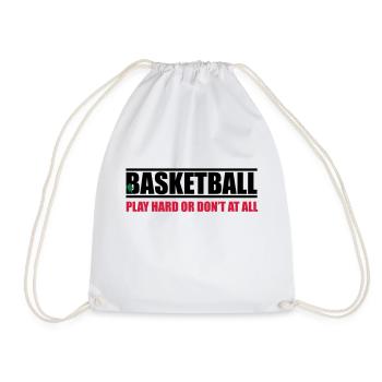 basketball_17 - Drawstring Bag - white - Front