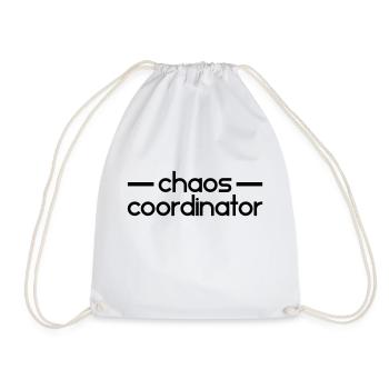 chaos coordinator - Drawstring Bag - white - Front