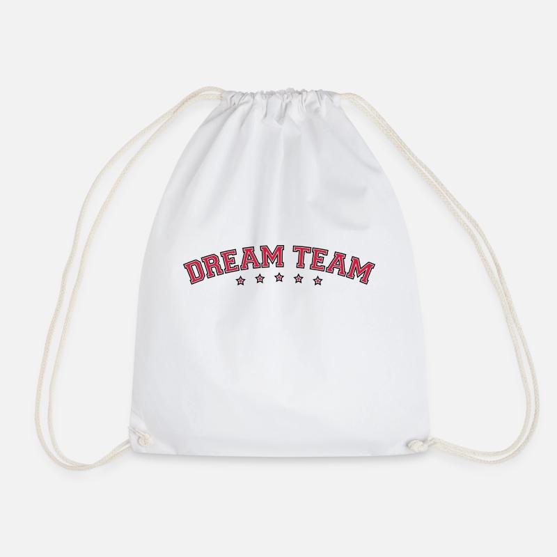 Text Bogen Design Freunde Pärchen Paar Dream Team - Turnbeutel - Weiß