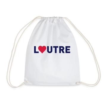 LOVE LOUTRE typo - Sac de sport léger - blanc - Devant