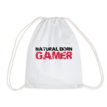 Natural Born Gamer - Turnbeutel - Weiß - Vorne
