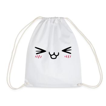 kawaii_face_4 - Turnbeutel - Weiß - Vorne