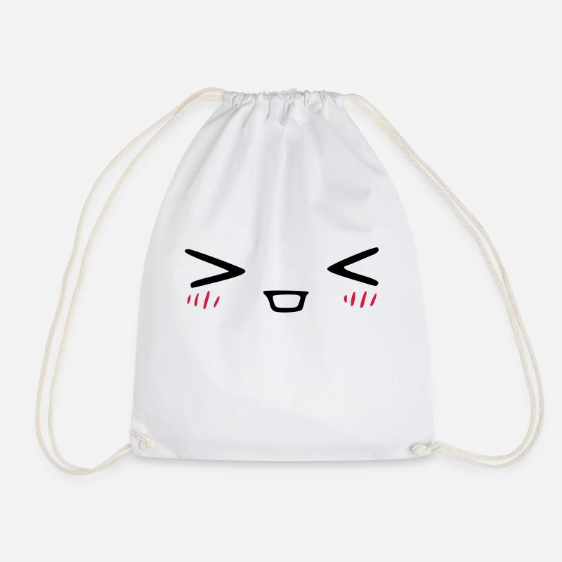 kawaii_face_7 - Turnbeutel - Weiß