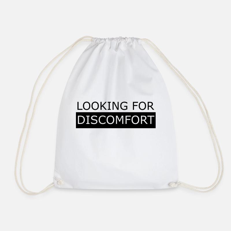 DISCOMFORT WHITE - Drawstring Bag - white