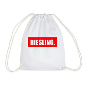 RIESLING. - Drawstring Bag - white - Front