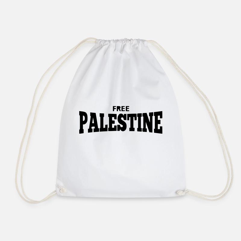 FREE PALESTINE - Turnbeutel - Weiß
