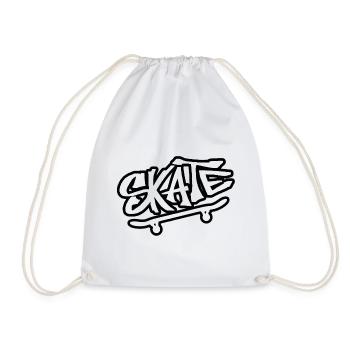 skate skateboard - Sac de sport léger - blanc - Devant