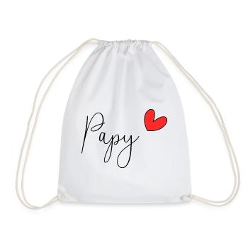 grandpa. dad. FATHER'S DAY. HAPPY BIRTHDAY DAD - Drawstring Bag - white - Front