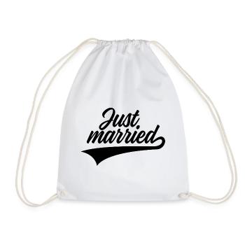 JUST MARRIED - Drawstring Bag - white - Front