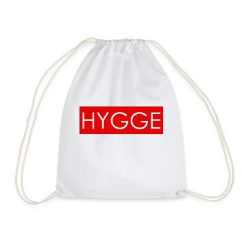 hygge red - Drawstring Bag - white - Front