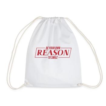 Be your own Reason to Smile - Inspiration - Drawstring Bag - white - Front