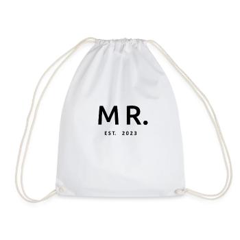 M. Est. 2023 Fiançailles pour la fête de mariage du marié - Sac de sport léger - blanc - Devant