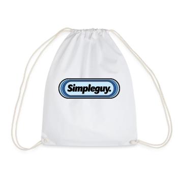 SimpleGuy Lozenge Cold Colours - Drawstring Bag - white - Front