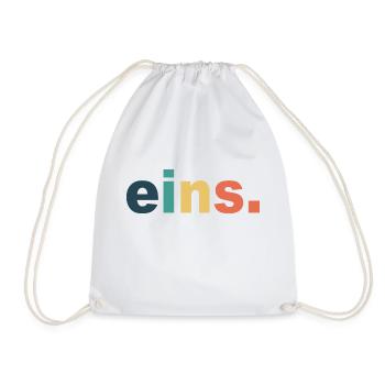 1. Geburtstag Baby Kind Geschenk - Turnbeutel - Weiß - Vorne