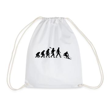 Evolution Ski Skifahrer - Turnbeutel - Weiß - Vorne