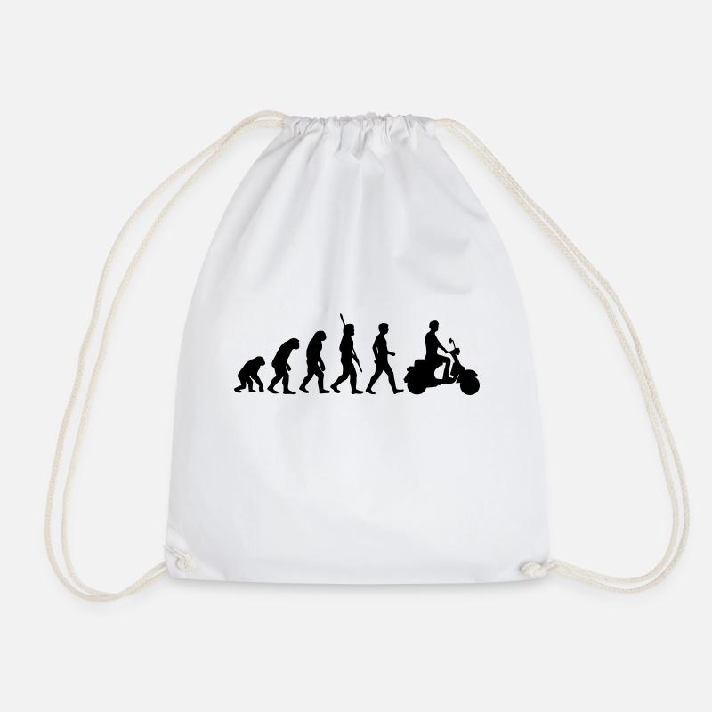 Scooter evolution - Drawstring Bag - white