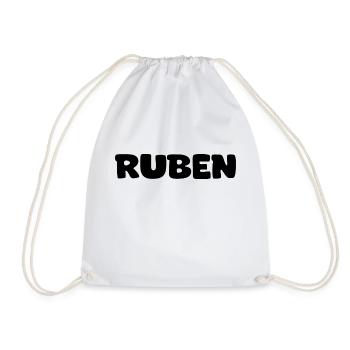 Name - Ruben - Turnbeutel - Weiß - Vorne