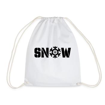 Snow - Drawstring Bag - white - Front