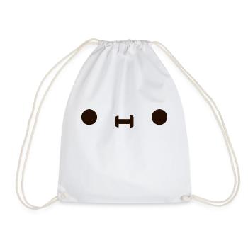 Smile - Drawstring Bag - white - Front