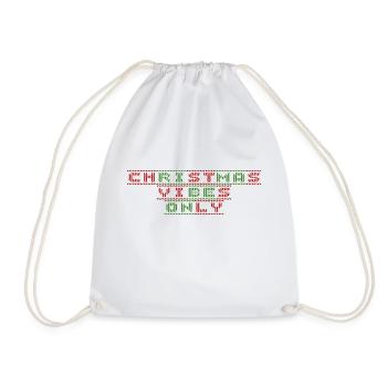 Christmas vibes only - Drawstring Bag - white - Front