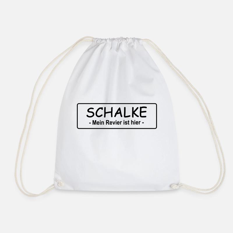 Schalke - My area is here - Drawstring Bag - white