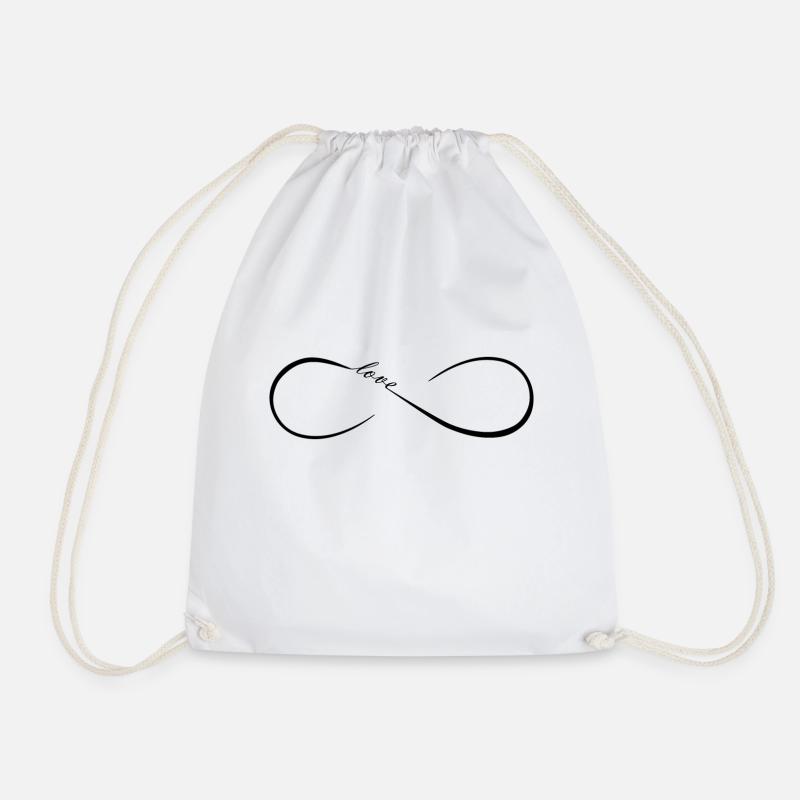 FatMonkey Designs Infinity Love - Turnbeutel - Weiß
