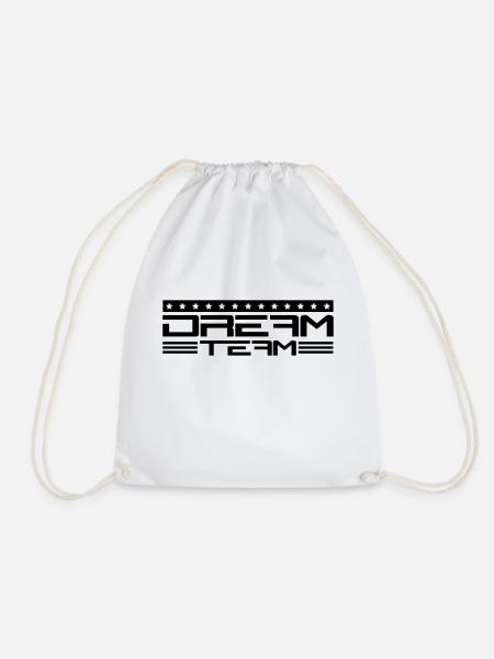 Text Schriftzug Freunde Paar Pärchen Dream Team - Turnbeutel - Weiß