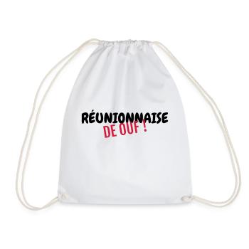 Réunion / 974 / Réunionnais / Réunionnaise - Drawstring Bag - white - Front
