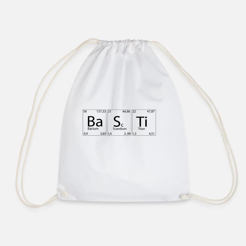 Periodensystem Name Basti - Turnbeutel - Weiß