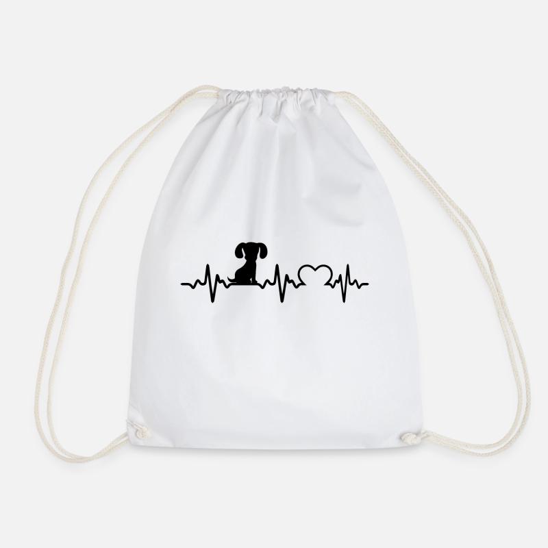 Dog dog - Drawstring Bag - white