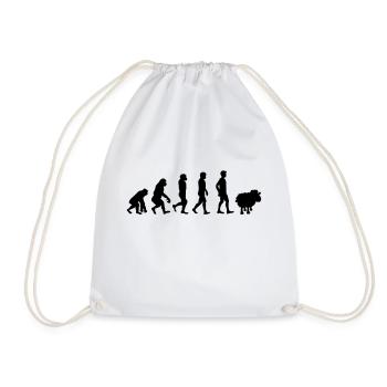 evolution mouton cadeau anti-système complotiste - Sac de sport léger - blanc - Devant
