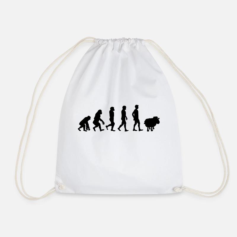 evolution mouton cadeau anti-système complotiste - Sac de sport léger - blanc