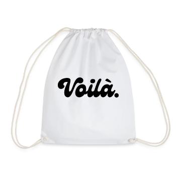 Here is a gift idea - Drawstring Bag - white - Front