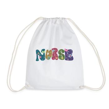 Cool Flower Nurse Cadeau pour les infirmières futures infirmières - Sac de sport léger - blanc - Devant