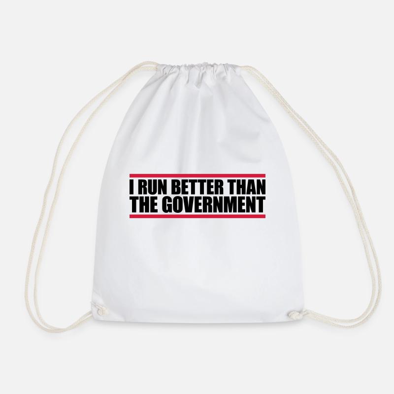 run better than government - Turnbeutel - Weiß