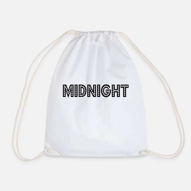 MIDNIGHT - Drawstring Bag - white