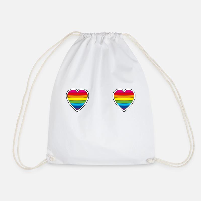 pride hearts - Turnbeutel - Weiß
