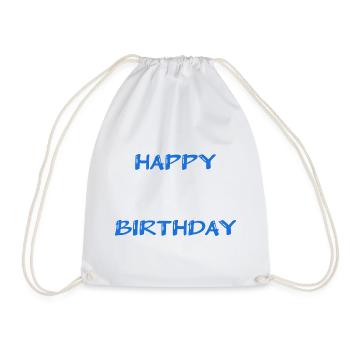 JAHRESTAG. ALLES GUTE ZUM GEBURTSTAG. ALLES GUTE ZUM GEBURTSTAG. - Turnbeutel - Weiß - Vorne